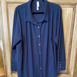 MarlaWynne Navy blue Blouse in 3X